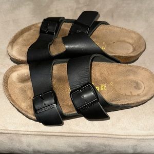 Selling new Birkenstock,never worn, no box size 38, which is a 7.5 or 8 in Women